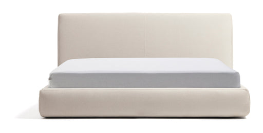 Kave Home Bed Blok Structuurstof, Met uitklapbare bedbodem, 180 x 200cm - Ecru