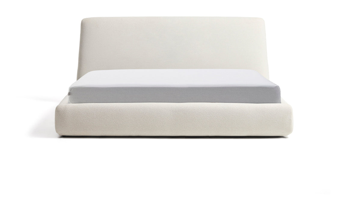 Kave Home Bed Martina Chenille, Met opbergruimte, 180 x 200cm - Ecru