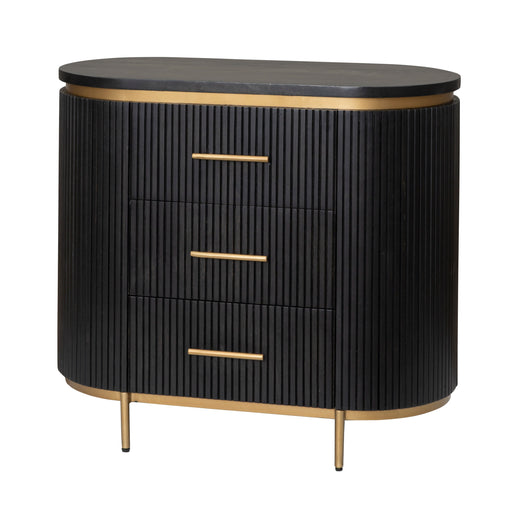 Tower Living Ladekast Rivello Mangohout, 80 x 90cm - Zwart - ThatLyfeStyle