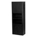 Tower Living Wandkast Tenna Mangohout, Met 2 open vakken, 220 x 80cm - Zwart