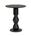 Tower Living Bijzettafel Brunello Mangohout 63cm hoog - Zwart - Rond