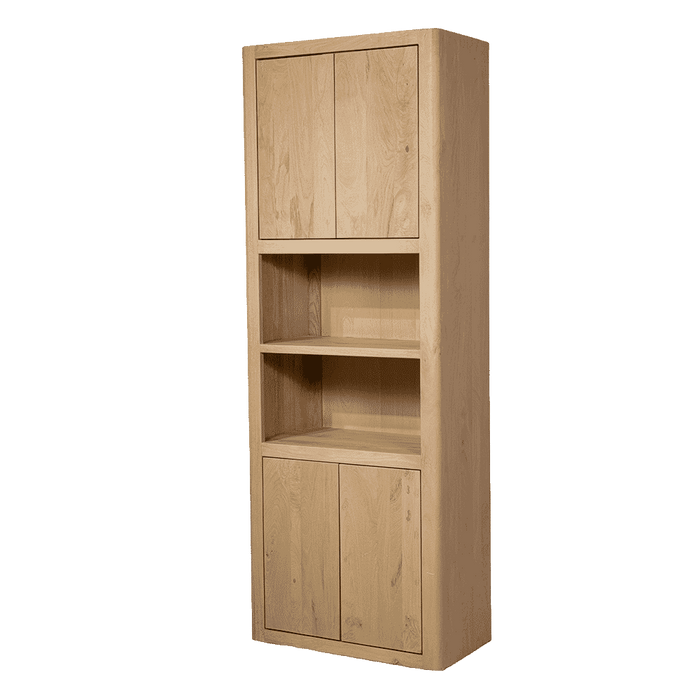Tower Living Opbergkast Tenna Mangohout, Met 2 open vakken, 220 x 80cm - Naturel