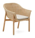 Kave Home Tuinstoel Galea Teakhout en rattan - Bruin