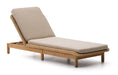 Kave Home Ligbed Galea Teakhout en rattan - Bruin