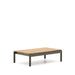 Kave Home Outdoor Salontafel Sorells Teakhout en groen aluminium, 91 x 57cm - Donkergroen