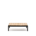 Kave Home Outdoor Salontafel Sorells Teakhout en grijs aluminium, 89 x 91cm