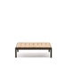 Kave Home Outdoor Salontafel Sorells Teakhout en groen aluminium, 89 x 91cm - Donkergroen