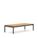 Kave Home Outdoor Salontafel Sorells Teakhout en grijs aluminium, 149 x 63cm