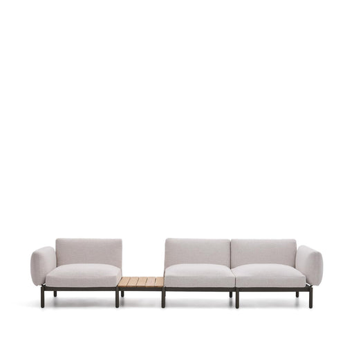 Kave Home 3-zits Loungebank Sorells 341cm - Beige/Groen