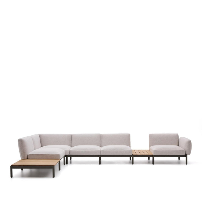Kave Home 5-zits Loungebank Sorells 277 x 446cm - Beige/Groen