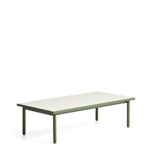Kave Home Outdoor Salontafel Maurina 122 x 61cm - Ecru/Groen