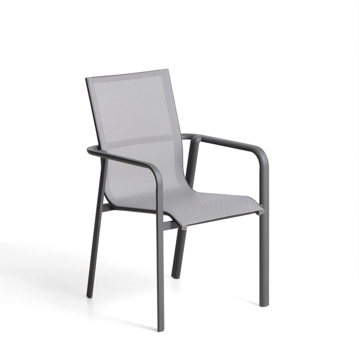Kave Home Tuinstoel Canea Textileen - Donkergrijs - ThatLyfeStyle