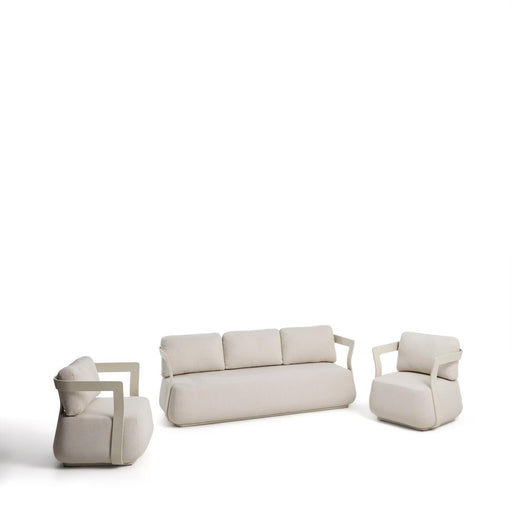 Kave Home Loungeset Tamaris Met 3-zits loungebank en 2 loungestoelen - Ecru - ThatLyfeStyle
