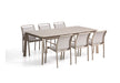 Kave Home Tuinset Brela Met Brela uitschuifbare tafel en 6 Luri stoelen, 205/287 x 100cm - Taupe/Beige