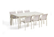 Kave Home Tuinset Brela Met Brela uitschuifbare tafel en 6 Luri stoelen, 205/287 x 100cm - Ecru/Beige