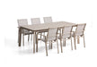 Kave Home Tuinset Brela Met Brela uitschuifbare tuintafel en 6 Canea stoelen, 205/287 x 100cm - Taupe/Beige