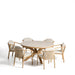 Kave Home Tuinset Mirtia Met Martia tuintafel en 6 Sirte tuinstoelen, 148cm - Naturel