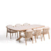 Kave Home Tuinset Mirtia Met Martia tuintafel en 6 Sirte stoelen, 240 x 110cm - Naturel