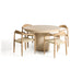 Kave Home Tuinset Aiguablava Met Aiguablava tafel en 4 Nina stoelen - Beige - Rond