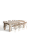 Kave Home Tuinset Livorno Met Livorno uitschuifbare tuintafel en 6 Alimia stoelen, 233/350 x 100cm - Taupe
