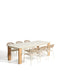 Kave Home Tuinset Livorno Met Livorno uitschuifbare tuintafel en 6 Alimia stoelen, 233/350 x 100cm - Ecru/Beige