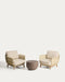 Kave Home Tuinset Alipa 2 fauteuils en tafeltje - Beige