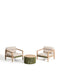Kave Home Tuinset Menfi Met 2 Menfi fauteuils en Dandara tafel - Groen