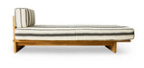 HKliving Daybed Outdoor Teakhout en stof - Chalk Stripe