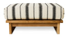 HKliving Outdoor Hocker Outdoor Teakhout en stof - Chalk Stripe