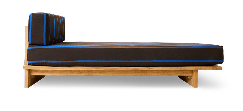 HKliving Daybed Outdoor Teakhout en stof - Burnt Sky