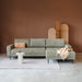 PEPP Interiors Loungebank Oreo 275cm, met chaise longue rechts, Rebel stof - Groen - ThatLyfeStyle