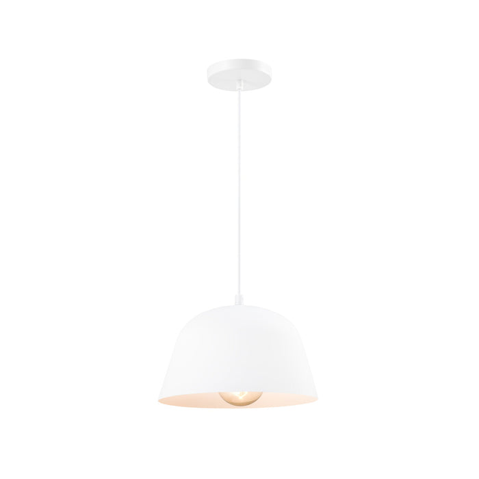 QUVIO Hanglamp modern - Simplistisch design - D 30 cm - Wit