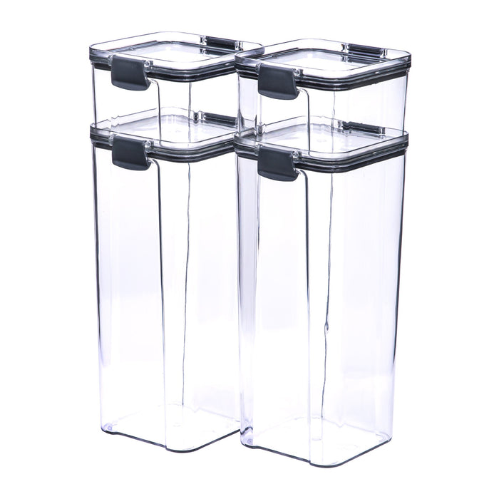 Krumble Voorraadpotten set van 4 - 2 x 460 ml en 2 x 1800 ml - Kunststof