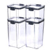 Krumble voorraadpotten set van 4 - 700 ml + 700 ml + 1300 ml + 1300 ml - kunststof