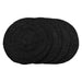 Nest of Nora 4 pack Placemats rond - Jute gevlochten ø38 cm - Donker grijs