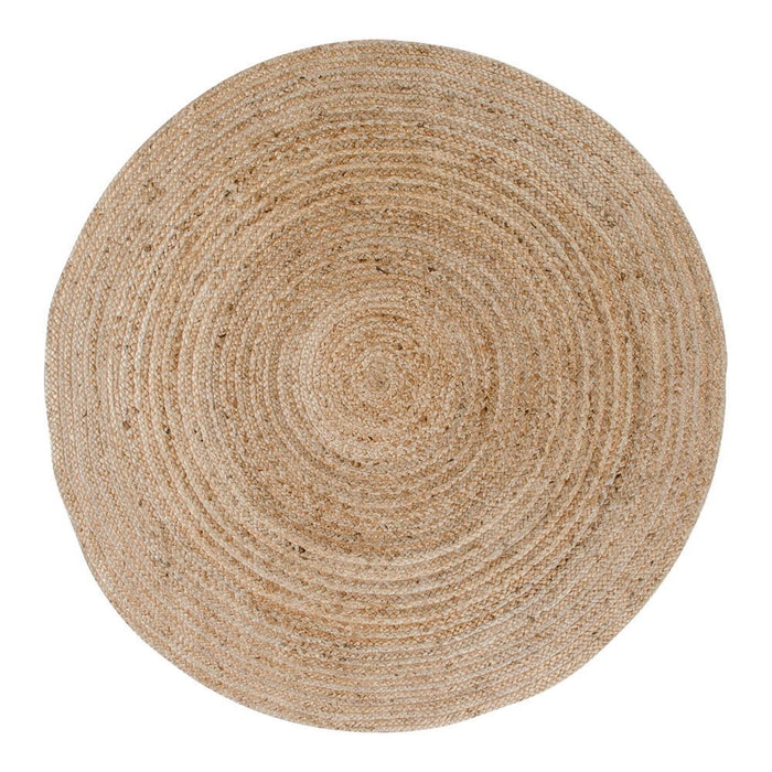 QUVIO Gevlochten Jute Vloerkleed - Natuurlijk - 180 cm Diameter