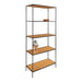 QUVIO Wandkast Gothenburg - Stijlvolle eikenlook - Zwart frame - 5 ruime planken