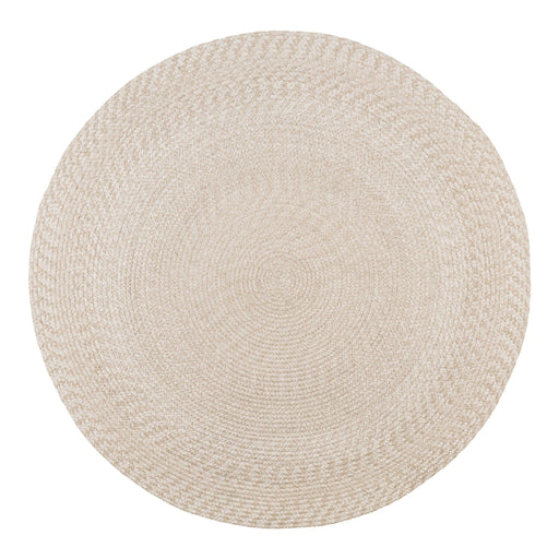 QUVIO Ronde Vloerkleed Menorca - Zandkleurig - 180 cm
