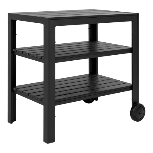 QUVIO Stijlvolle Keukentrolley - Zwart - 3 Planken