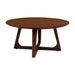 QUVIO Salontafel - Hoogwaardig MDF - Walnootfineer - Bruin - 75 cm Diameter