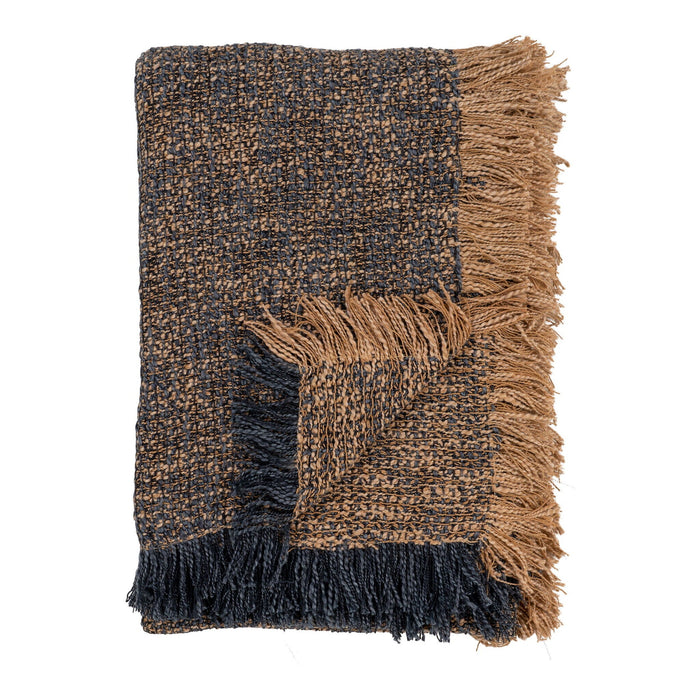 QUVIO Plaid Lissabon - Blauw en Geel - 130x170 cm - Katoen en Polyester