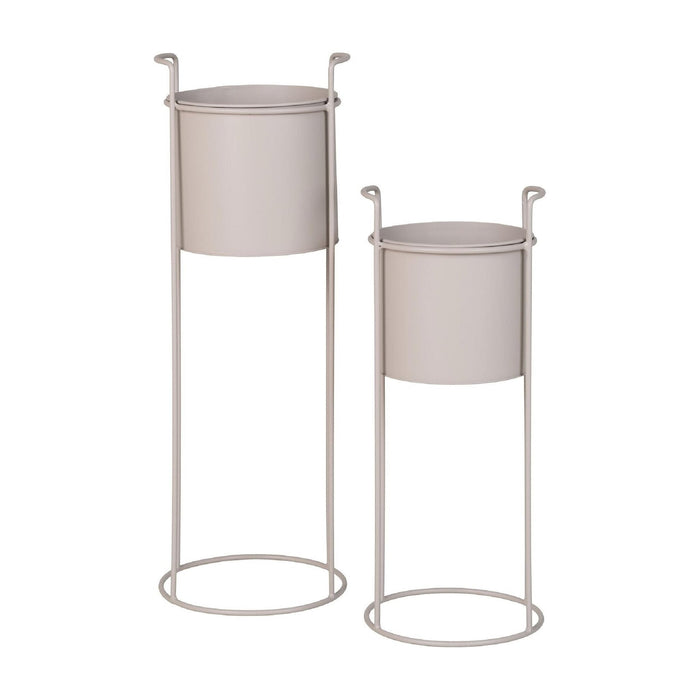 Nest of Nora Plantenstandaarden set van 2 - Staal - Sand
