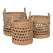 QUVIO Mandenset - Zeegras - Naturel - Set van 3