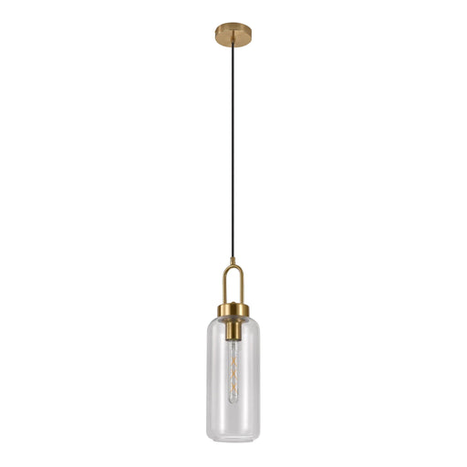 QUVIO Hanglamp - Glas - 150 cm snoer - Messing