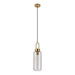 QUVIO Hanglamp - Glas - 150 cm snoer - Messing