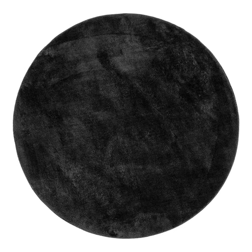 QUVIO Vloerkleed antraciet Ø160 cm – rond – polyester