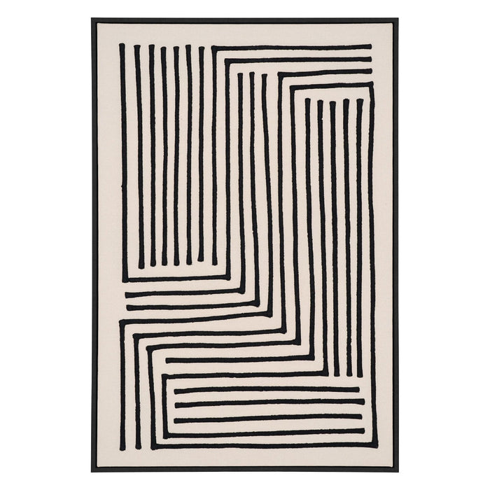 Nest of Nora Canvas schilderij - Wanddecoratie 60x90 cm - Zwart/Beige