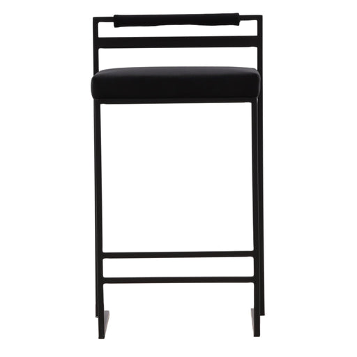 QUVIO Filo Barkruk 2-pack - Zwart Fluweel - Scandinavisch Design