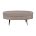 QUVIO Yomo Poef - Zacht Teddy Design - Zwart/Beige