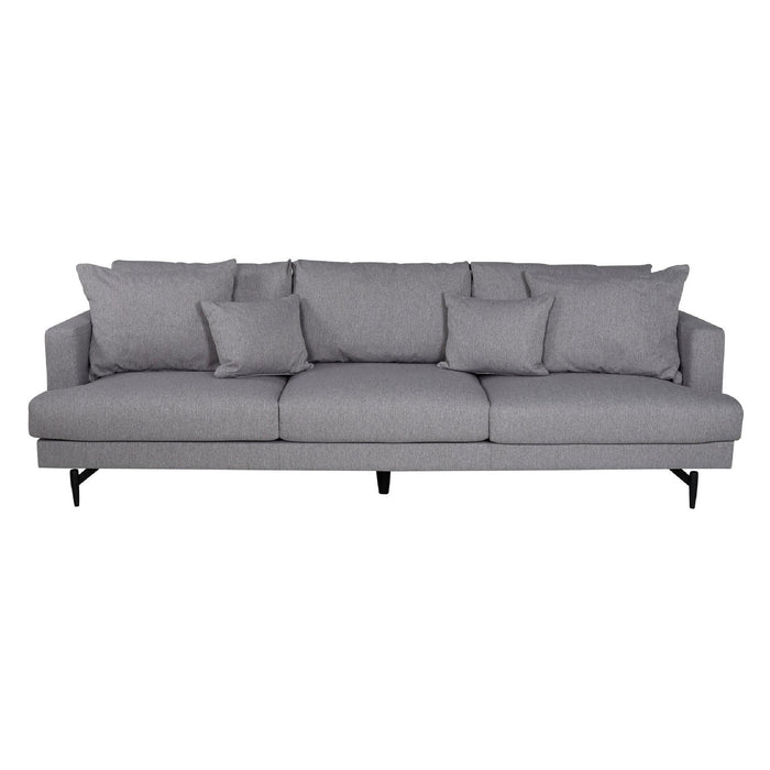 QUVIO Gano Bank - Scandinavisch Design - Zwart en Grijs - 3-Zitsbank